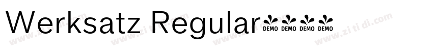 Werksatz Regular字体转换